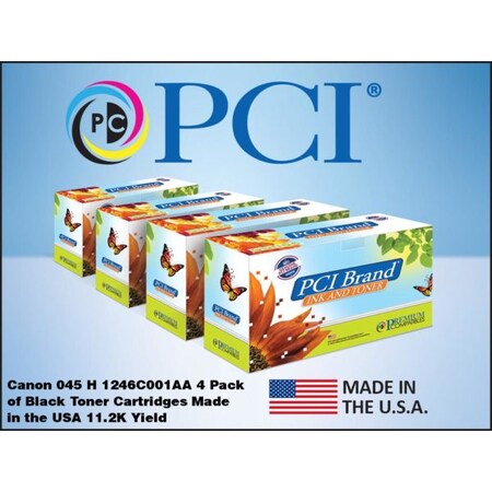 PCI Brand Remanufactured Toner Cartridge Replacement for Canon 1246C001AA 4 Pack Black Toner Cartridges 11.2K Yield